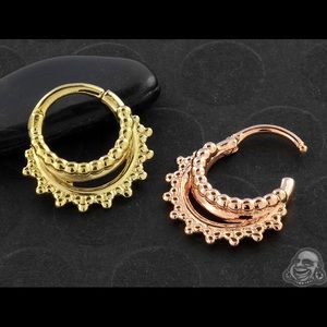 Tawapa Beaded Afghan septum clicker 5/16 and 14g